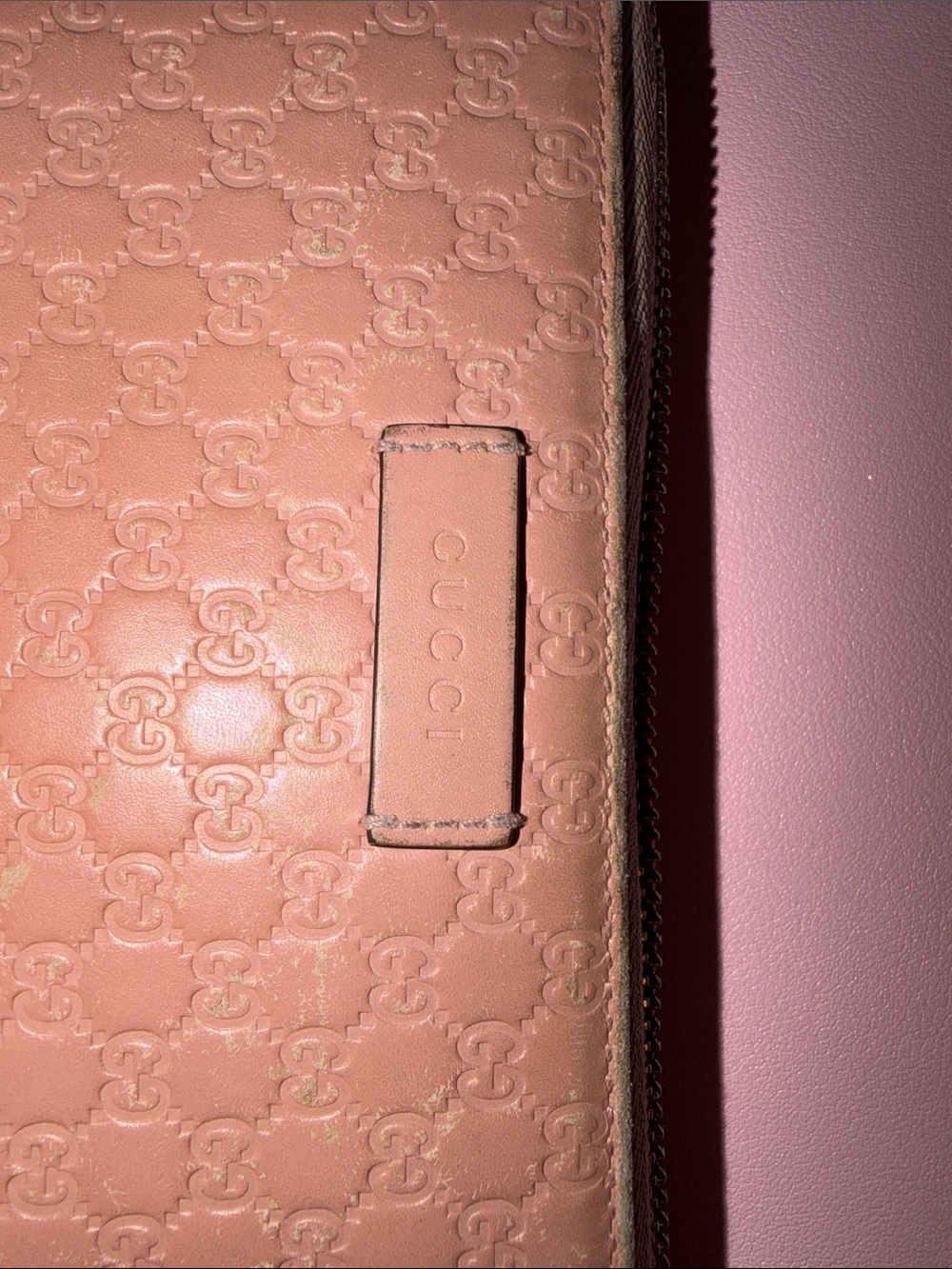 Authentic Gucci Pink GG Microguccissima Zip Around Wallet - Picture 4 of 16